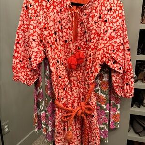 Karina Grimaldi Red and White Mini Dress